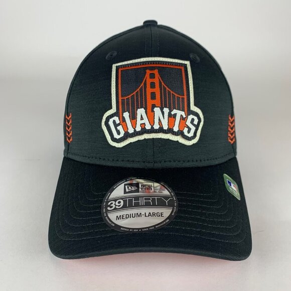 San Francisco Giants MLB Black New Era 39Thirty Stretch Fitted Hat Mens M/L New - Picture 2 of 5